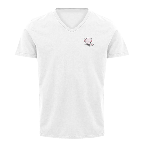 Playera "V" Ajolote Trabajando Xo The Monster