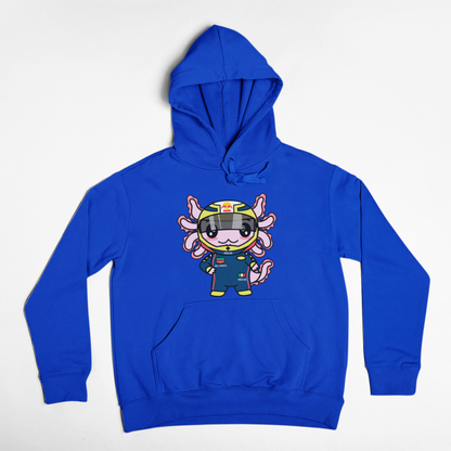 Hoodie Axolotzin Piloto De Carreras Ajolote Unisex