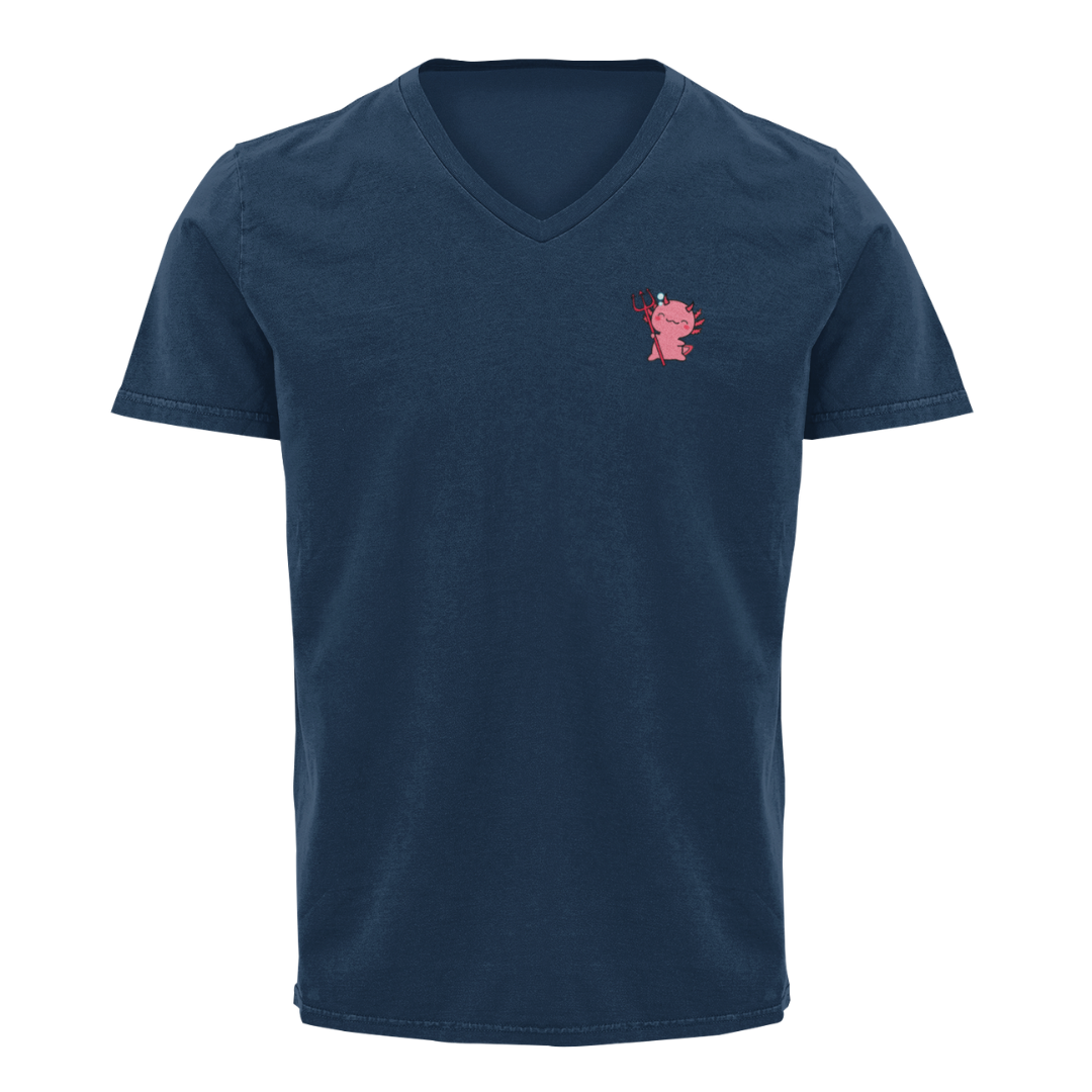 Playera "V" Ajolote Diablito Xo The Monster