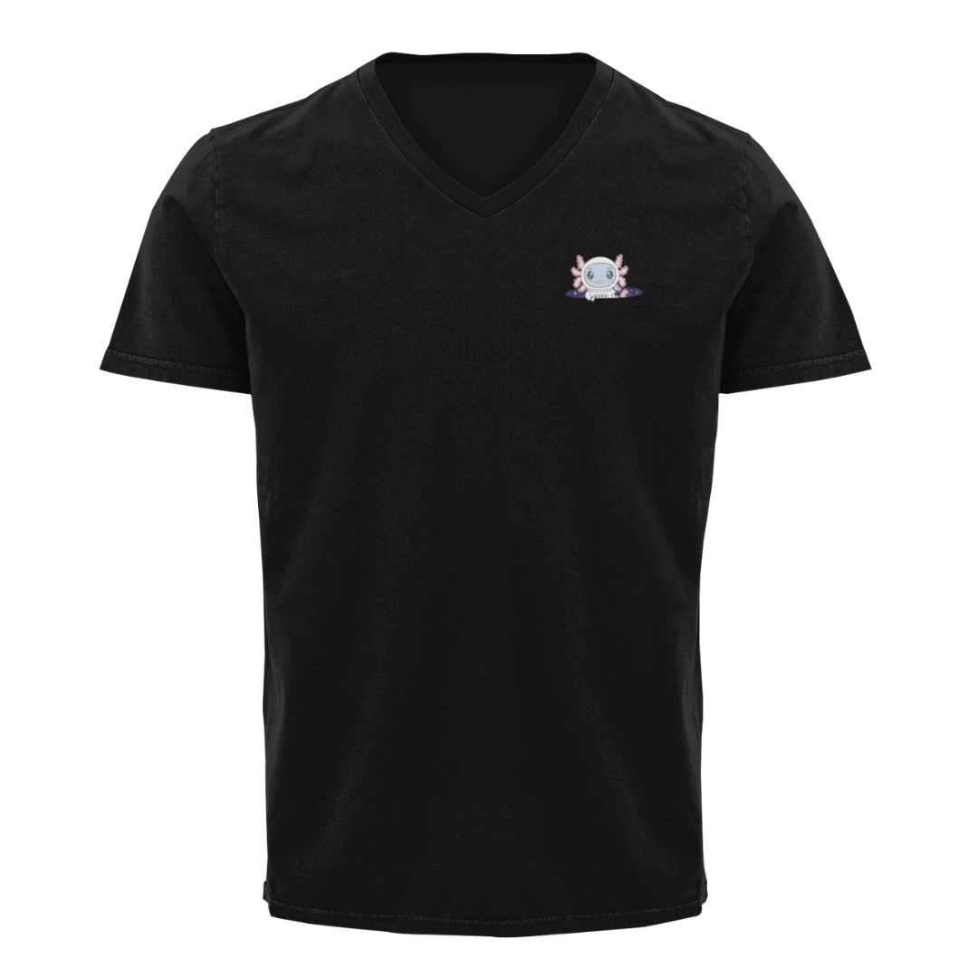 Playera Cuello V Axolotzin Estelar Ajolote Adulto