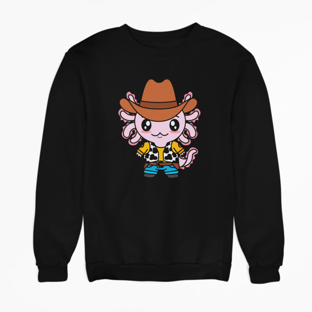 Sudadera Axolotzin Vaquero Ajolote Unisex