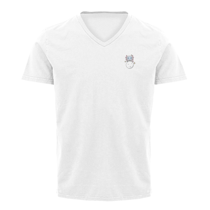 Playera Cuello V Axoloteria La Luna Ajolote Adulto
