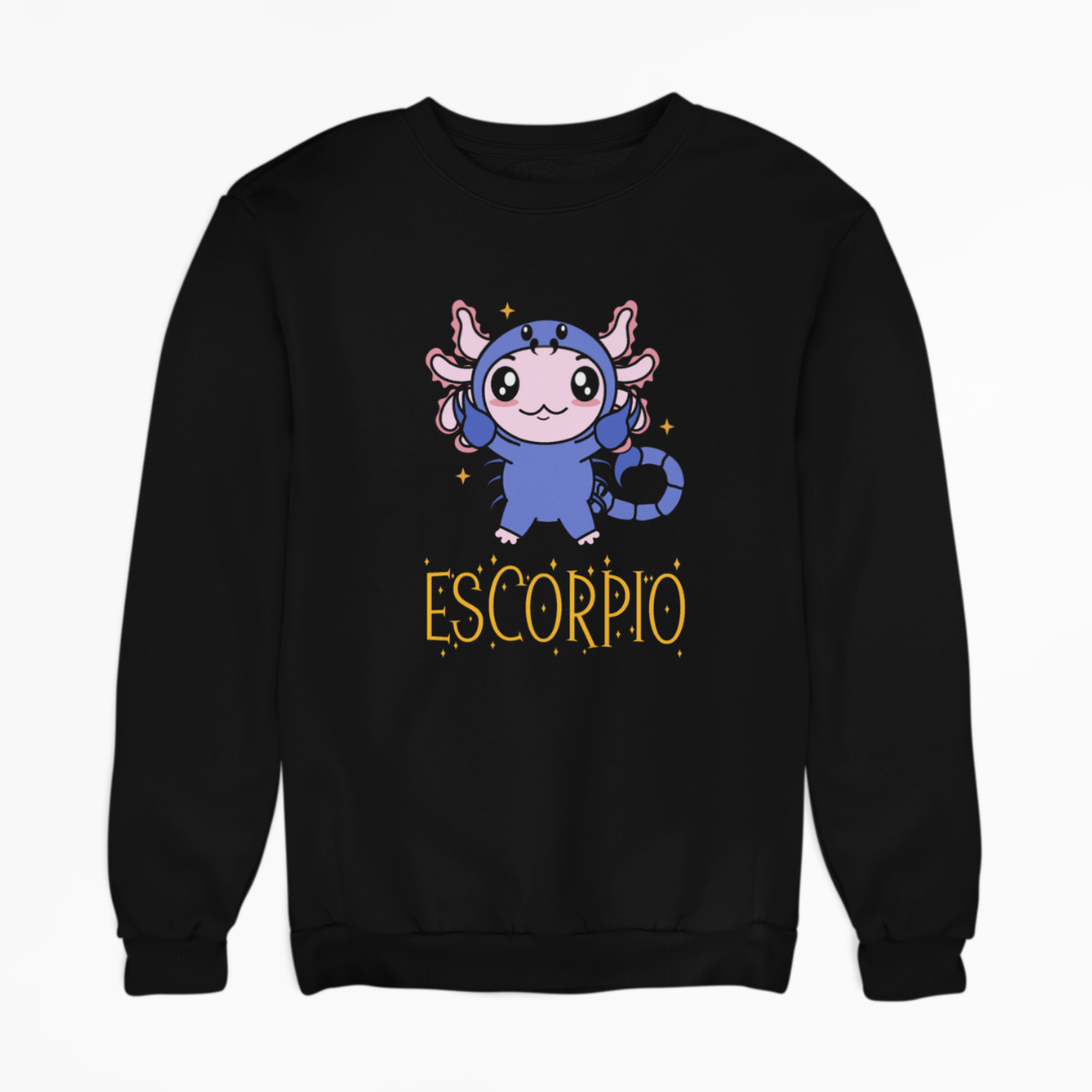 Sudadera Axolotzin Horóscopos Nombre Escorpio Ajolote Unisex