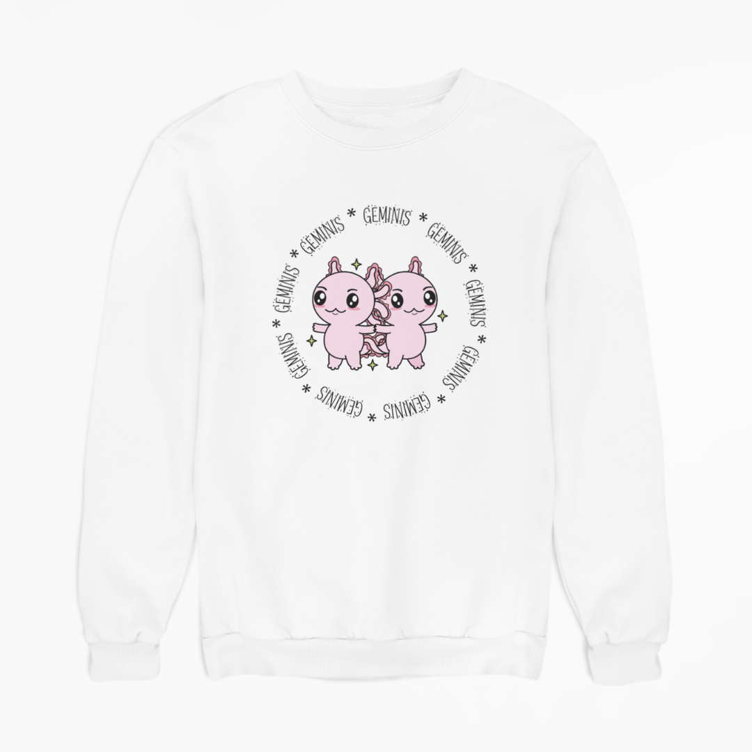Sudadera Axolotzin Horóscopos Aro Geminis Ajolote Unisex