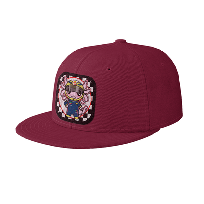Gorra Unisex Plana Axolotzin Piloto De Carreras