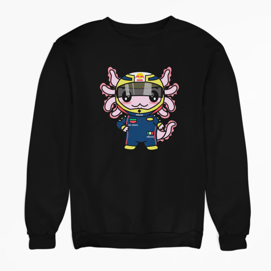 Sudadera Axolotzin Piloto De Carreras Ajolote Unisex