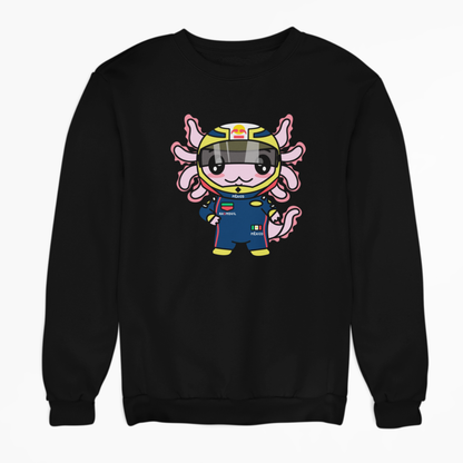 Sudadera Axolotzin Piloto De Carreras Ajolote Unisex