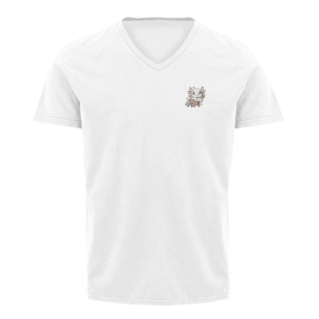 Playera Cuello V Horoscopos Sagitario Axolotzin Ajolote Adulto