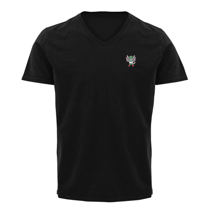 Playera Cuello V Axolotzin Luchador Ajolote