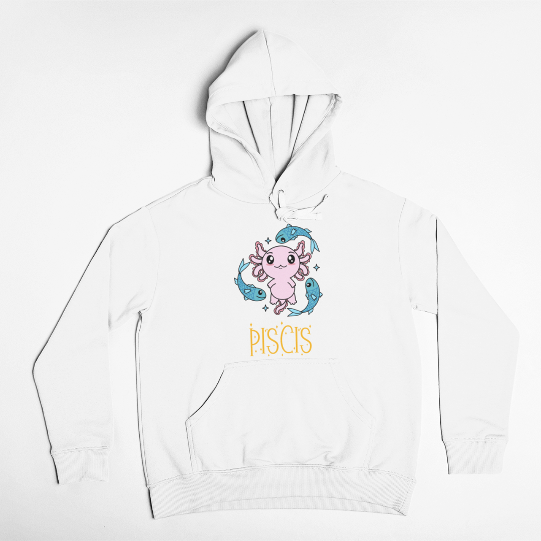 Hoodie Axolotzin Horóscopos Nombre Piscis Ajolote Unisex