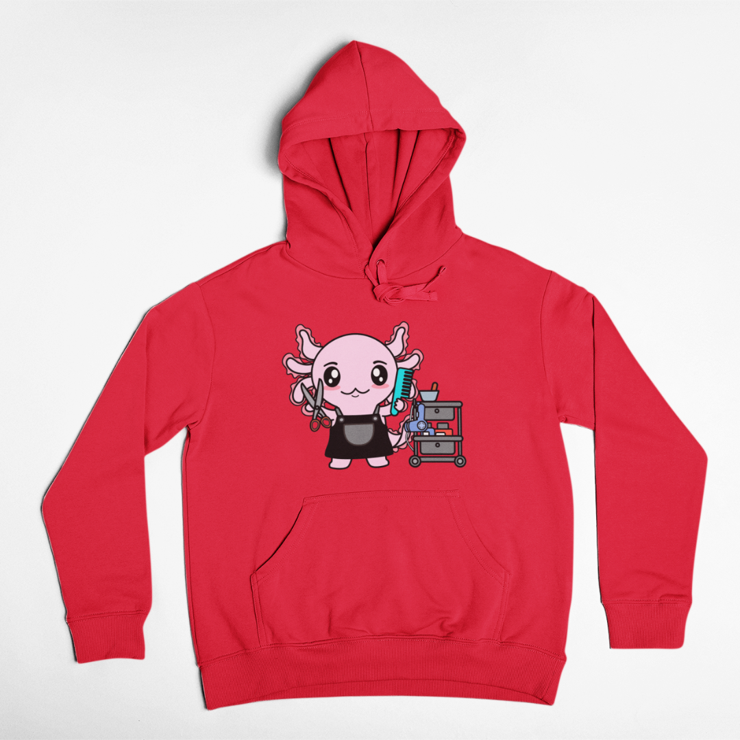 Hoodie Axolotzin Barbero Ajolote Unisex