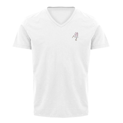 Playera Cuello V Axoloteria La Garza Ajolote Adulto