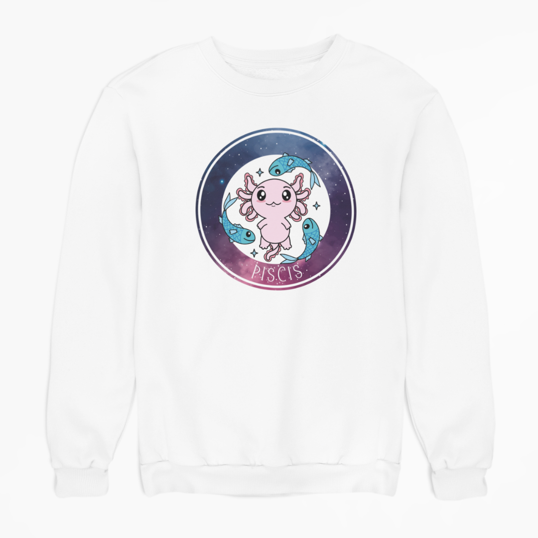 Sudadera Axolotzin Horóscopos Galaxy Piscis Ajolote Unisex