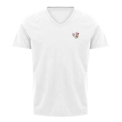 Playera Cuello V Axoloteria La Botella Ajolote Adulto