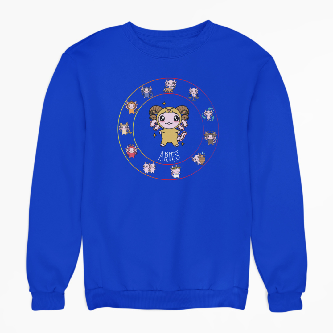 Sudadera Horóscopos Aries Axolotzin Ajolote Unisex