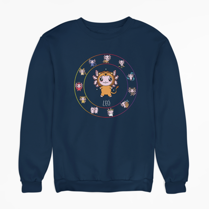Sudadera Horóscopos Leo Axolotzin Ajolote Unisex