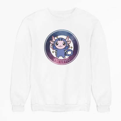 Sudadera Axolotzin Horóscopos Galaxy Escorpio Ajolote Unisex
