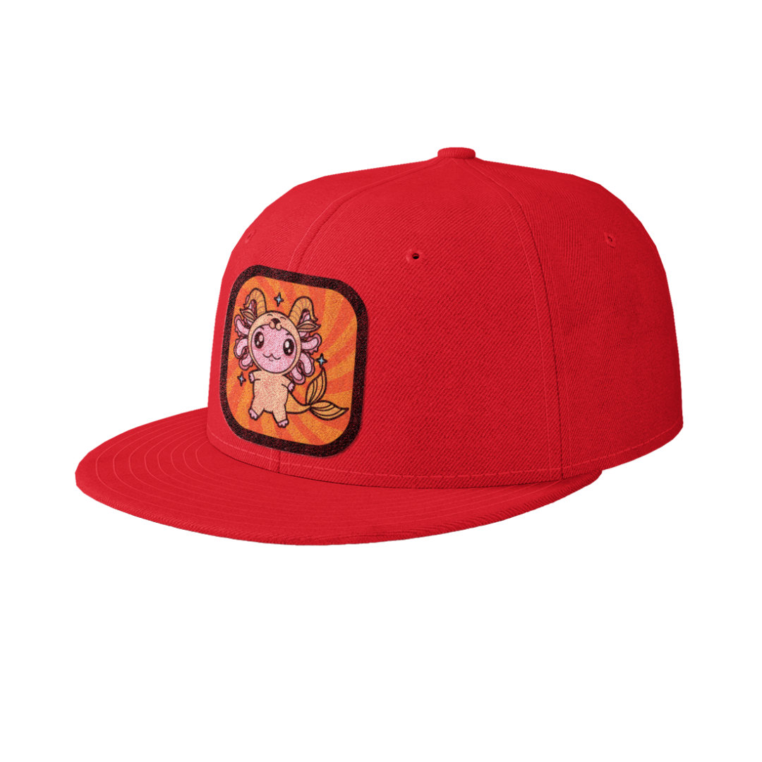 Gorra Unisex Plana Axolotzin Horoscopos Capricornio Ajolote