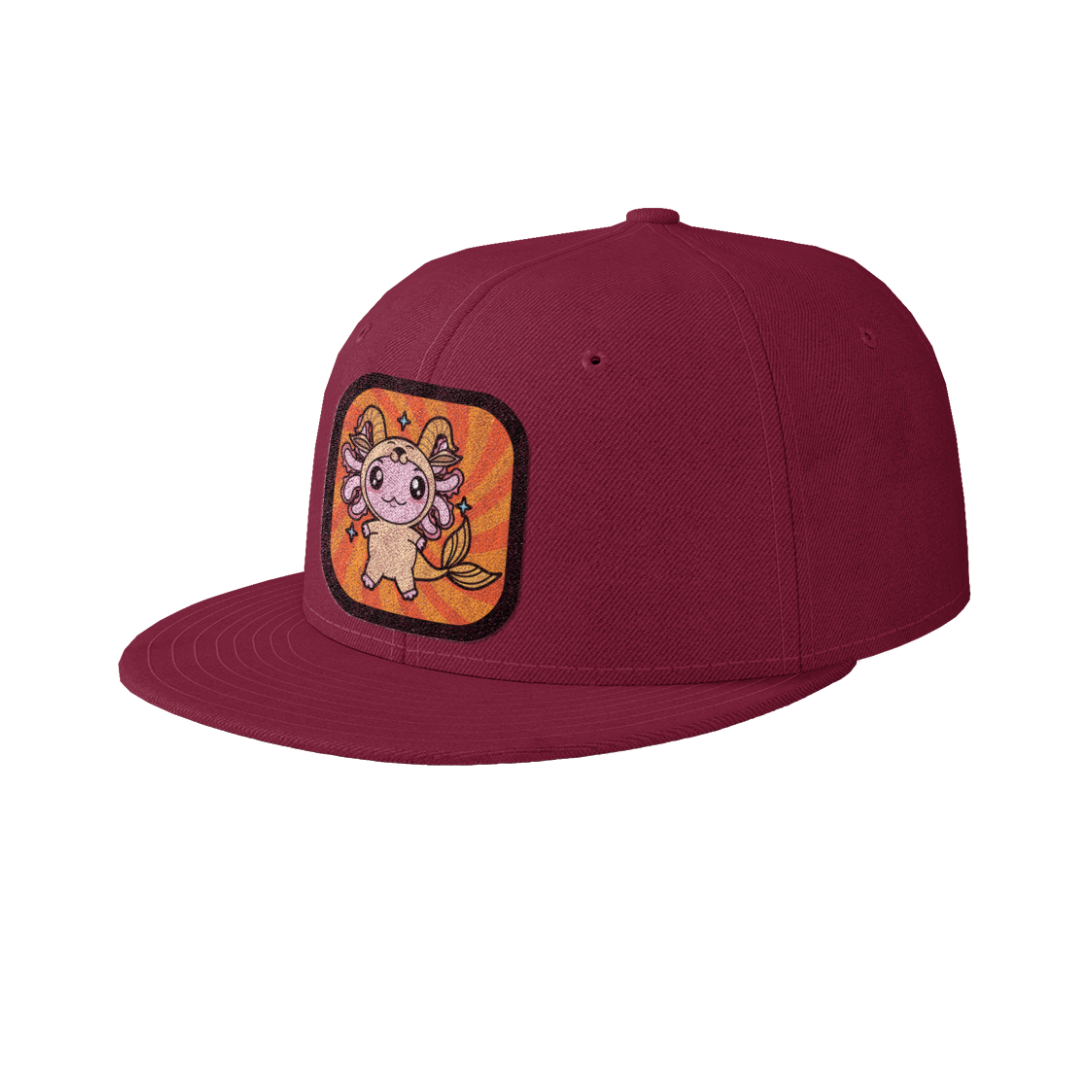 Gorra Unisex Plana Axolotzin Horoscopos Capricornio Ajolote
