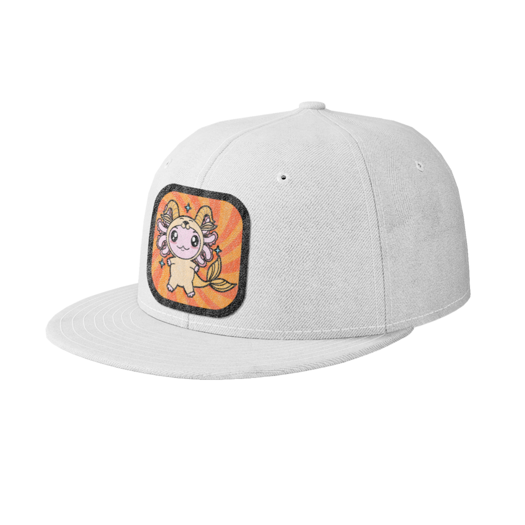 Gorra Unisex Plana Axolotzin Horoscopos Capricornio Ajolote