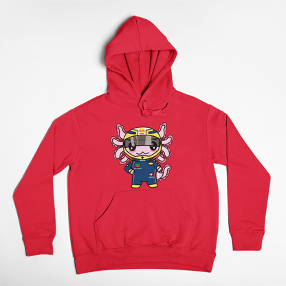 Hoodie Axolotzin Piloto De Carreras Ajolote Unisex