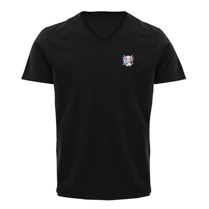 Playera Cuello V Axolotzin Quimico Ajolote Adulto