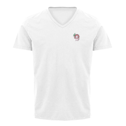 Playera Cuello V Axoloteria El Gorrito Ajolote Adulto