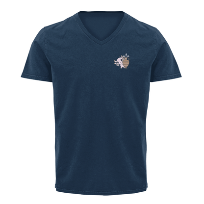 Playera Cuello V Horoscopos Acuario Axolotzin Ajolote Adulto