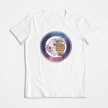 Playera Axolotzin Horoscopos Galaxy Acuario Ajolote