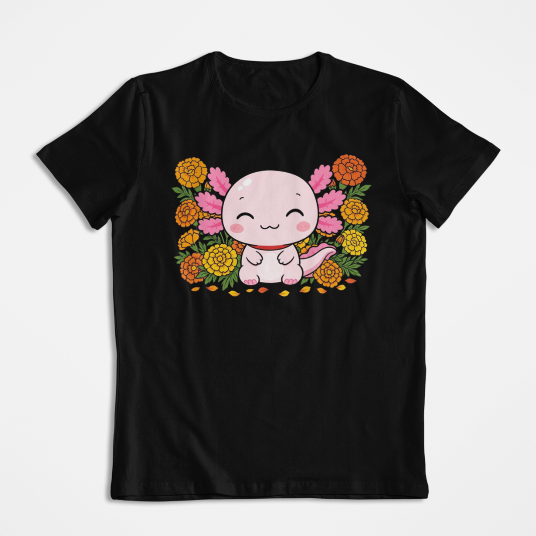 Playera Ajolotito Cempasúchil