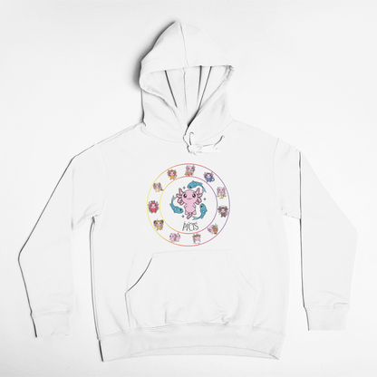 Hoodie Horóscopos Piscis Axolotzin Ajolote Unisex