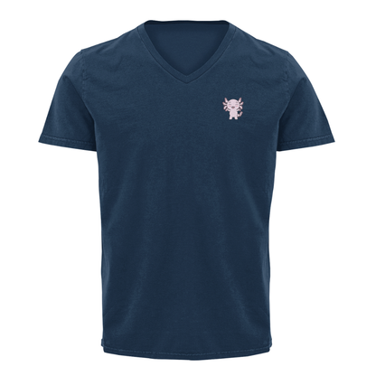 Playera Cuello V Axolotzin Feliz Ajolote