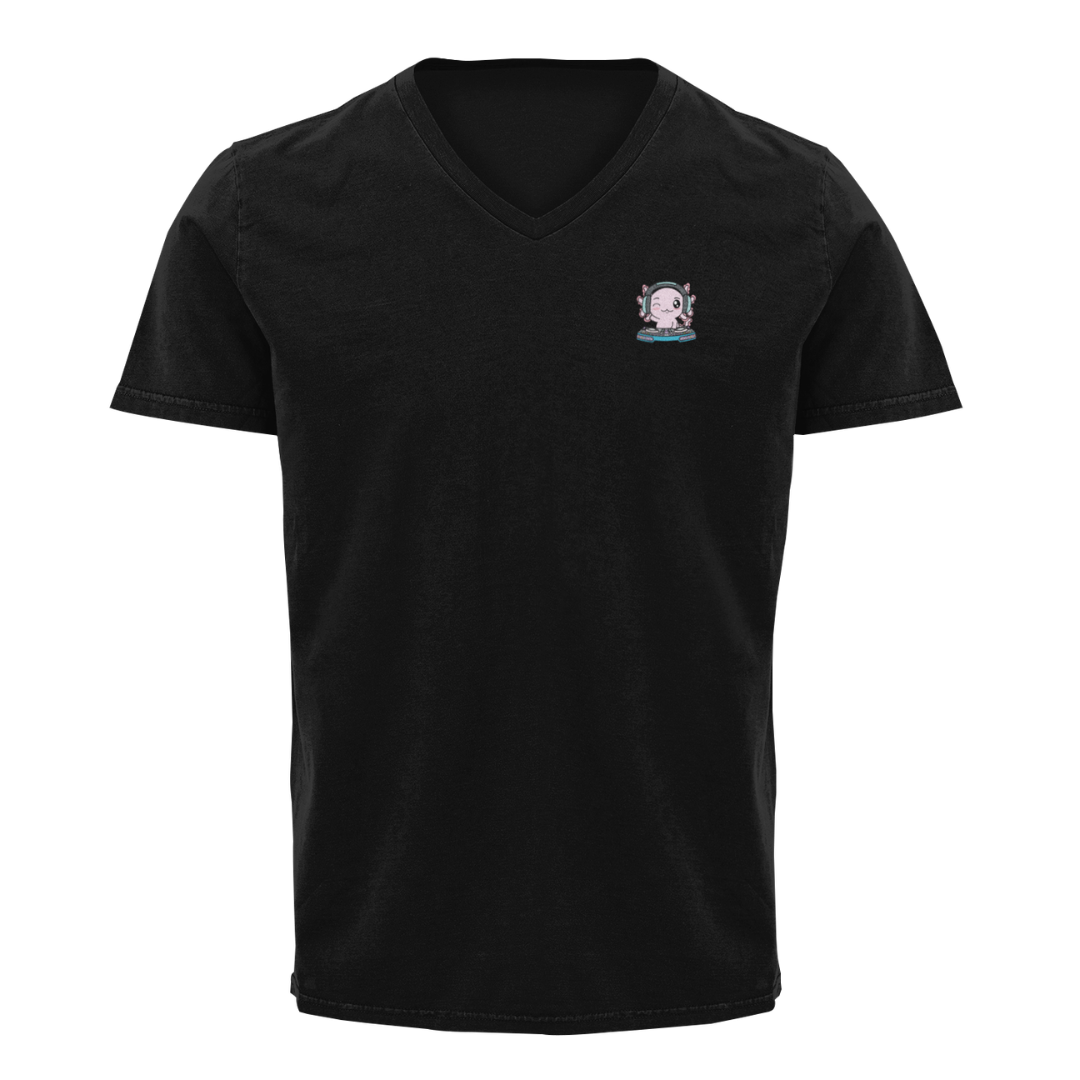 Playera Cuello V Axolotzin Dj Ajolote
