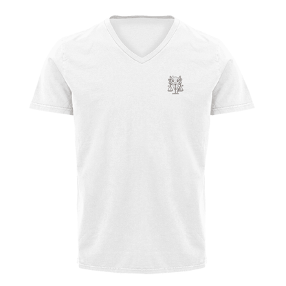 Playera Cuello V Horoscopos Libra Axolotzin Ajolote Adulto