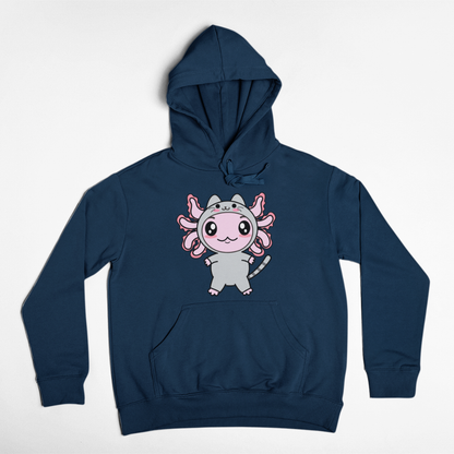 Hoodie Axolotzin Disfraz Gato Ajolote Unisex