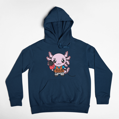 Hoodie Axolotzin Reportero Ajolote Unisex