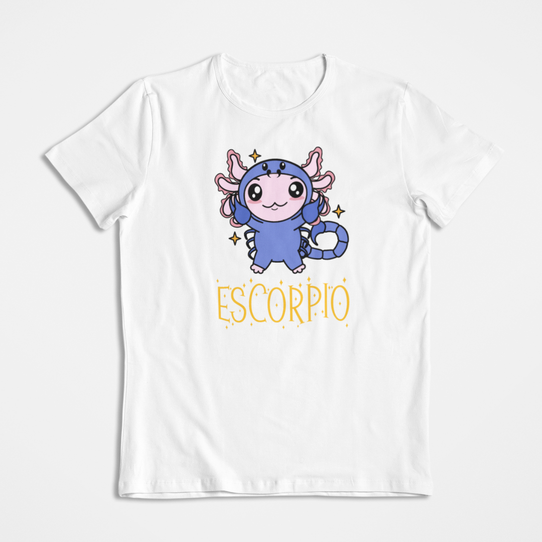 Playera Axolotzin Horoscopos Nombre Escorpio Ajolote