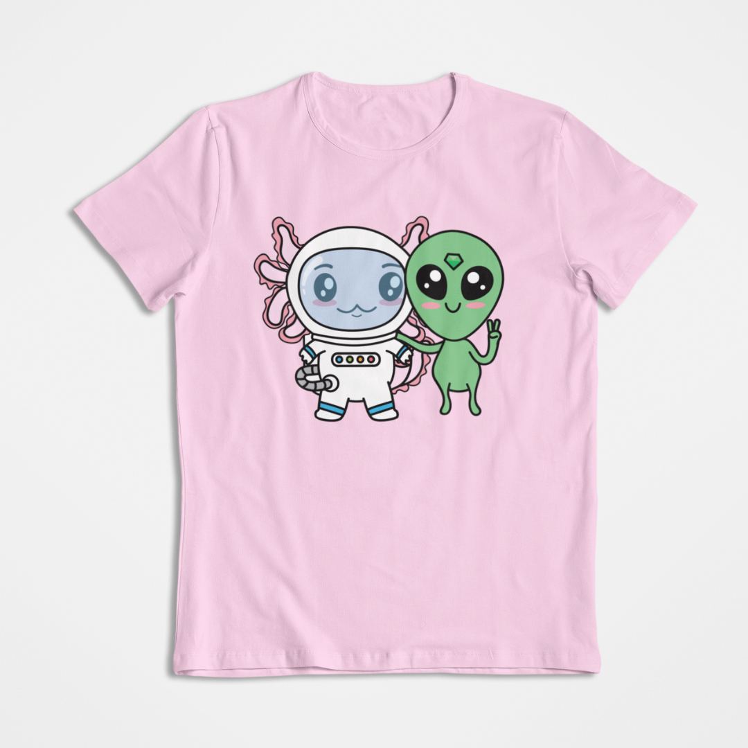 Playera Axolotzin Y Marcianito Ajolote
