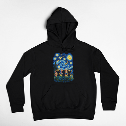 Hoodie Amigos Bajo La Noche Estrellada
