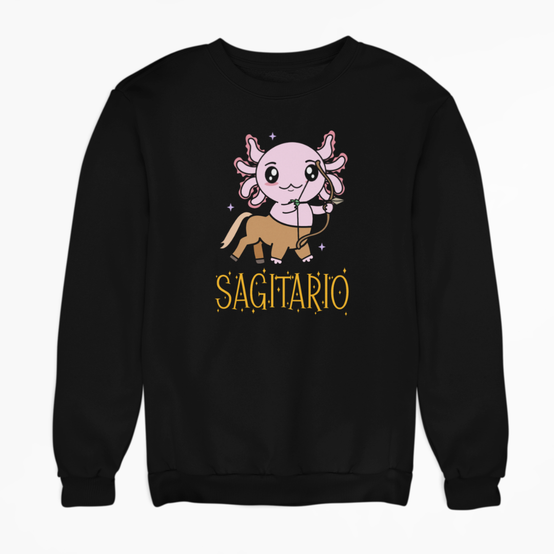 Sudadera Axolotzin Horóscopos Nombre Sagitario Ajolote Unisex