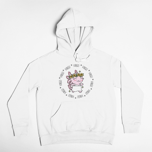 Hoodie Axolotzin Horóscopos Aro Virgo Ajolote Unisex
