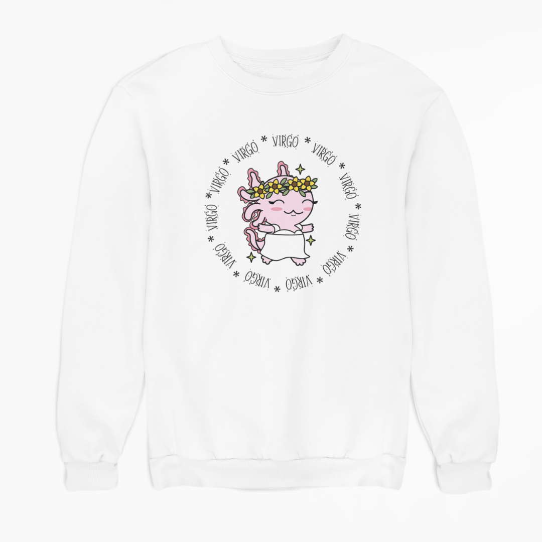 Sudadera Axolotzin Horóscopos Aro Virgo Ajolote Unisex