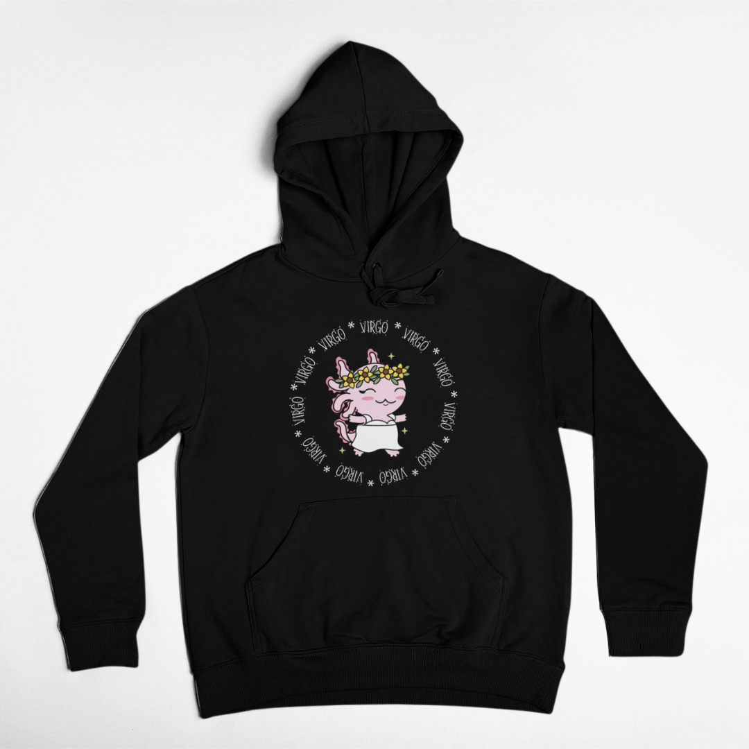 Hoodie Axolotzin Horóscopos Aro Virgo Ajolote Unisex