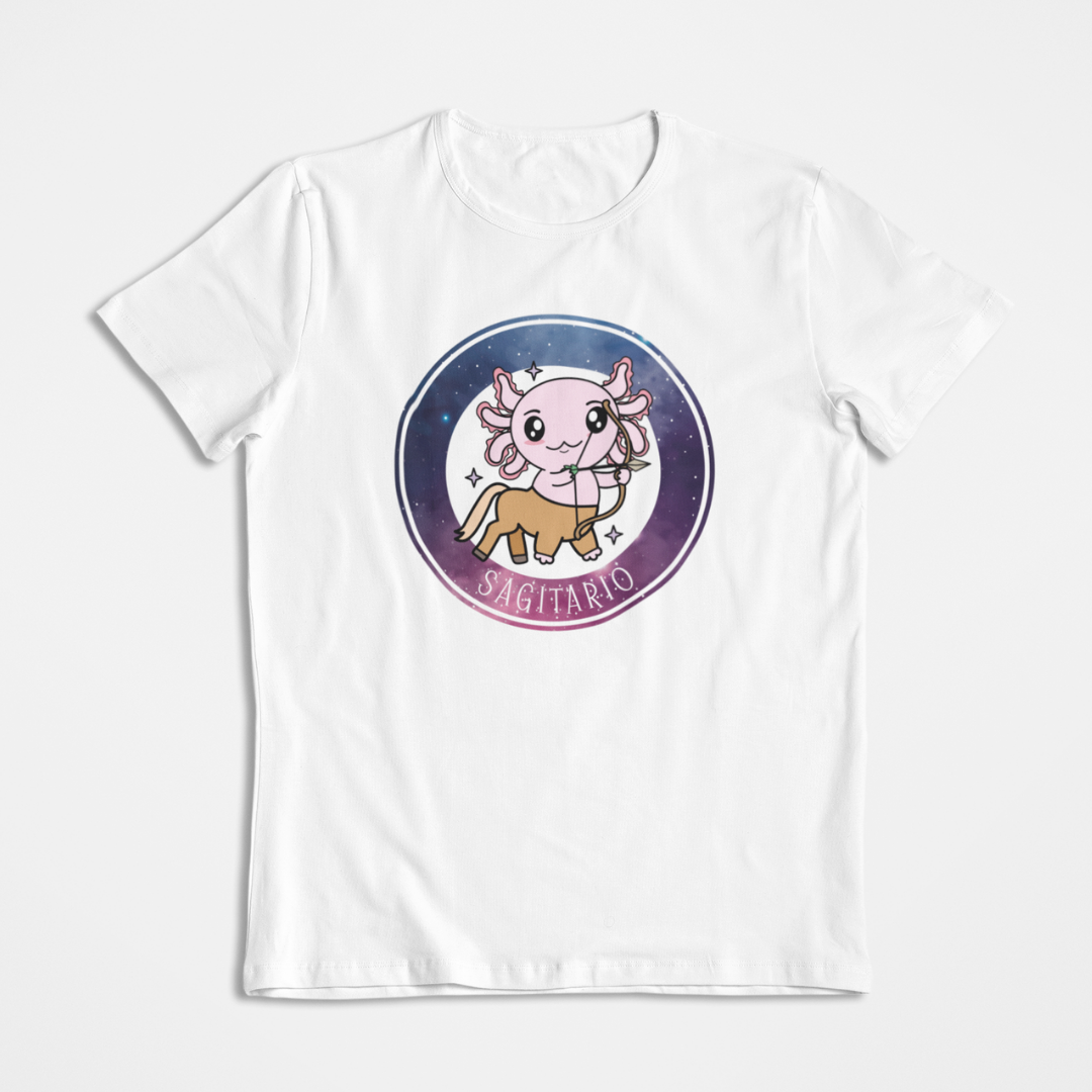 Playera Axolotzin Horoscopos Galaxy Sagitario Ajolote