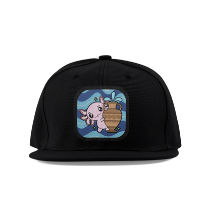 Gorra Unisex Plana Axolotzin Horoscopos Acuario Ajolote
