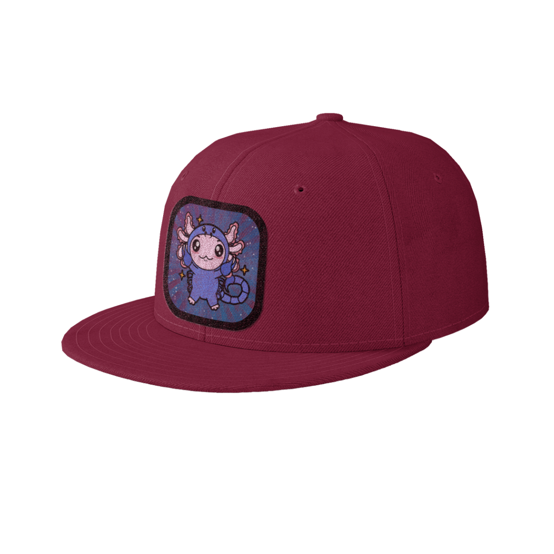 Gorra Unisex Plana Axolotzin Horoscopos Escorpio Ajolote