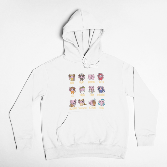 Hoodie Axolotzin Horóscopos Ajolote Unisex