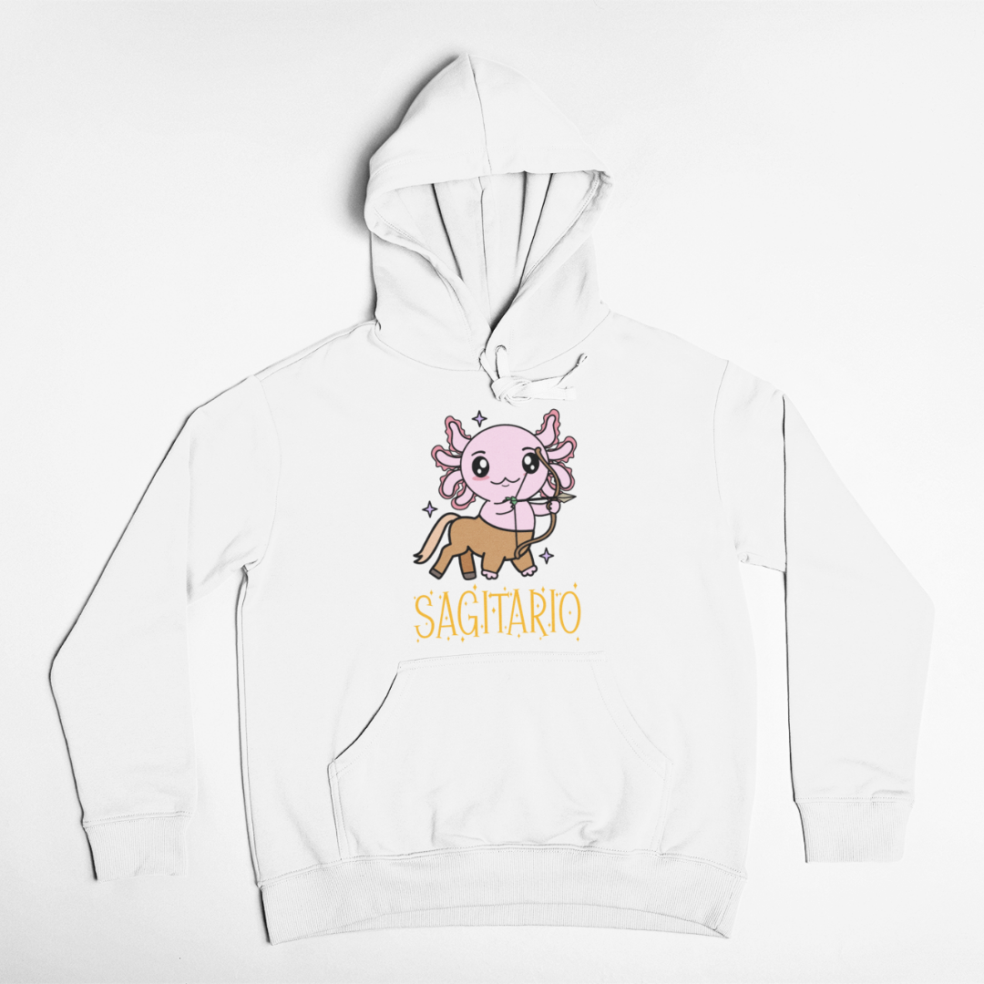 Hoodie Axolotzin Horóscopos Nombre Sagitario Ajolote Unisex