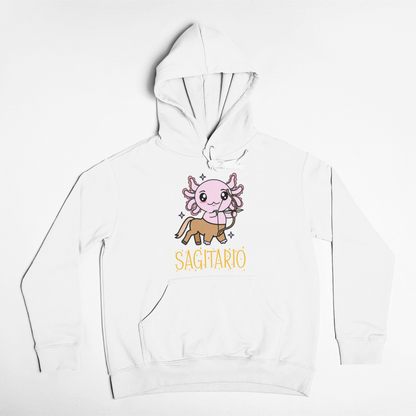 Hoodie Axolotzin Horóscopos Nombre Sagitario Ajolote Unisex