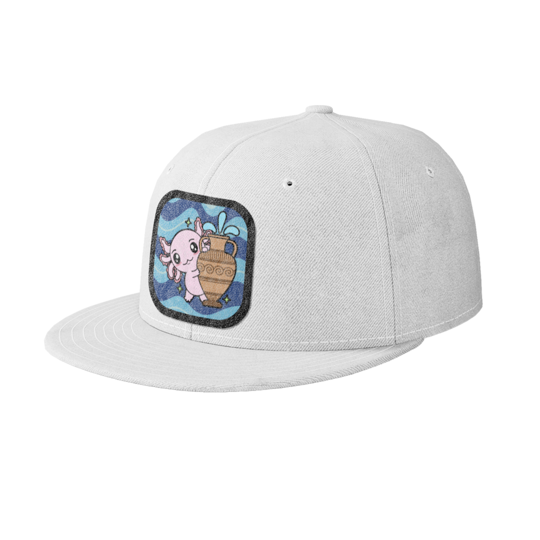 Gorra Unisex Plana Axolotzin Horoscopos Acuario Ajolote